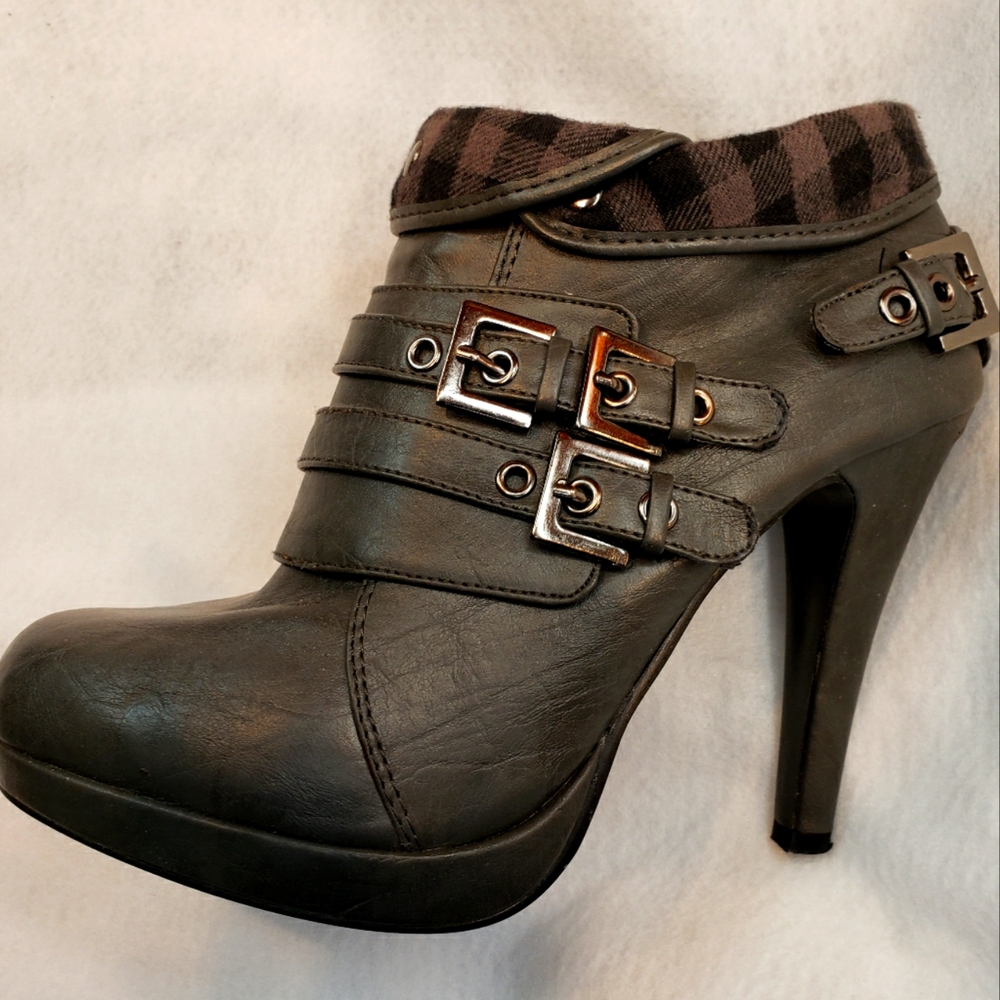 Gray Ankle Boots